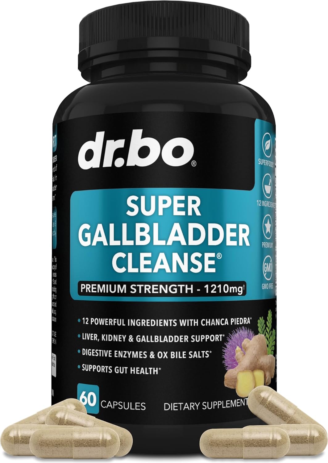 Gallbladder Supplements Cleanse Formula Support - Keto Digestive Enzymes with Ox Bile Supplement, Chanca Piedra & Betaine HCL - Gallstone Dissolver Kidney Liver Gall Bladder Flush Detox Stone Breaker