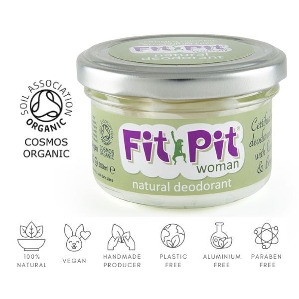 Fit Pit Woman Organic Natural Deodorant Aluminum Free 100Ml