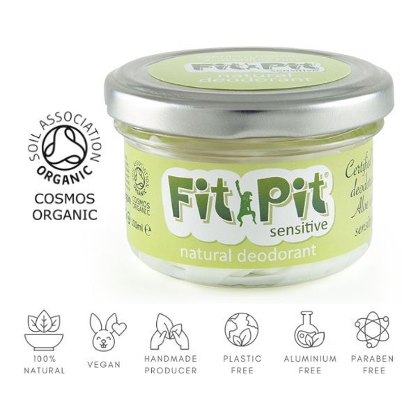 Fit Pit Natural Deodorant Sensitive Skin Organic 100Ml