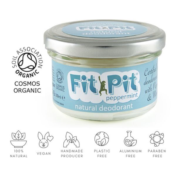Fit Pit Natural Deodorant Peppermint Organic 100Ml
