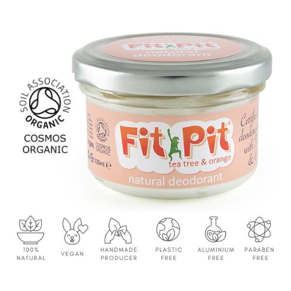 Fit Pit Tea Tree & Orange Natural Deodorant Organic 100Ml