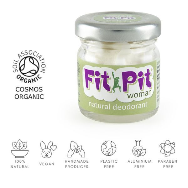 Fit Pit Woman Organic Natural Deodorant Aluminum Free 25Ml