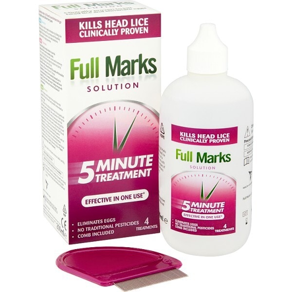 Full Marks Head Lice Removal Treatment With Nit Comb 200Ml