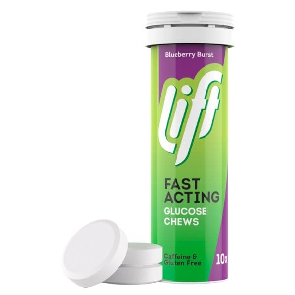 Lift 10 Blueberry Burst Fast Acting Glucose Chews 10 Tablets