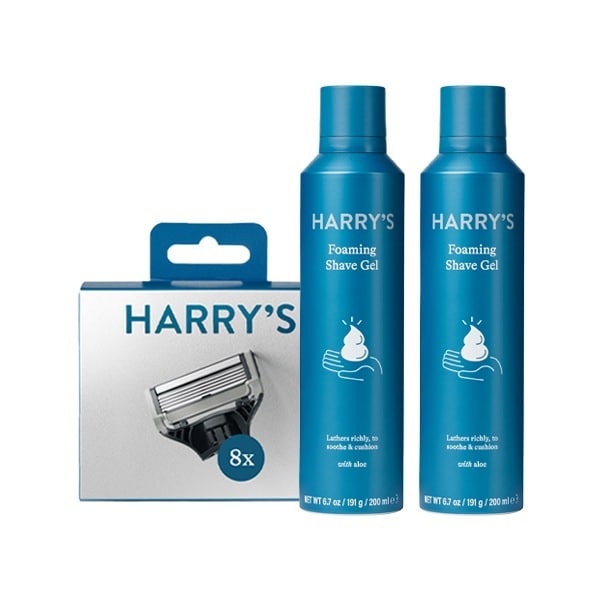 Harry'S 8 Razor Blades And Shave Gel Bundle