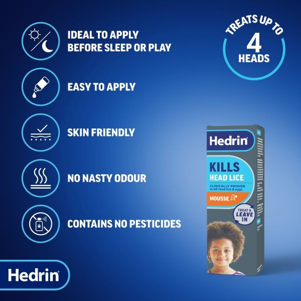 Hedrin Head Lice Treat & Go Mousse 100Ml