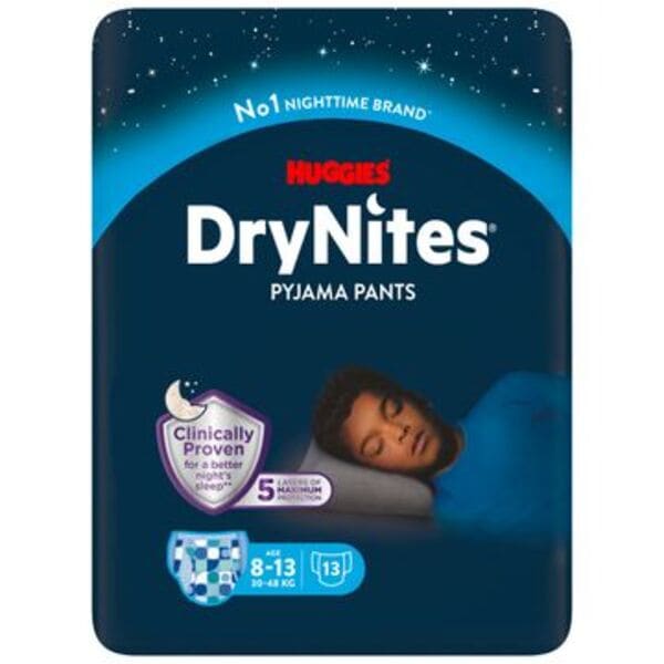 Huggies Drynites Age 8-13 Boy X9