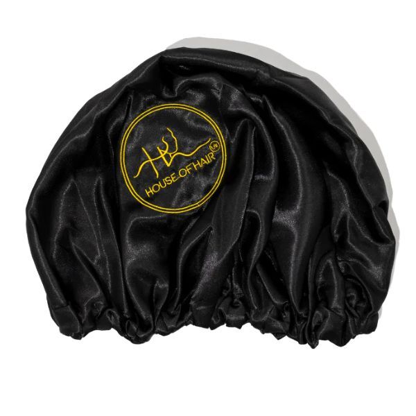 House Of Hair Uk Silk Hair Bonnet - Black