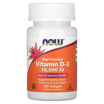 NOW Foods, Vitamin D-3, High Potency , 10,000 IU