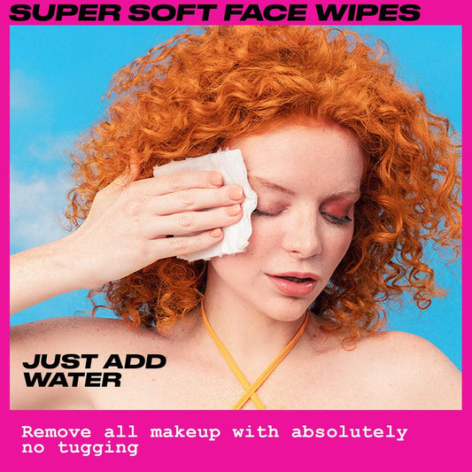 Uoma By Sharon C. Face Wipes - Go Awf 2 In 1 Water Activated Makeup Removal Pads. Biodegradable Cotton Pads With Argan Oil + Vitamin E. 40 Wipes