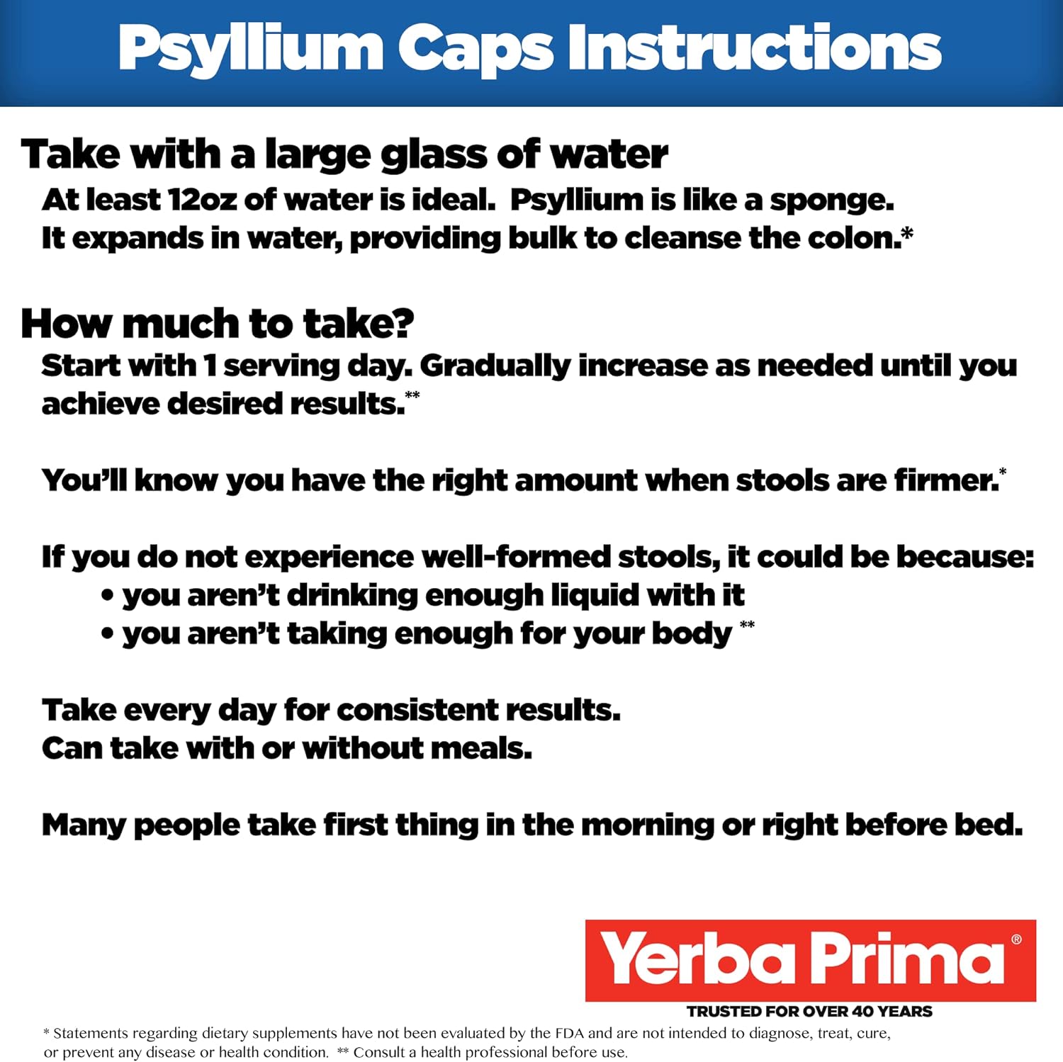 Yerba Prima Psyllium Husks Veg Caps, 400 Capsules (625mg) - Vegan, Non-GMO, Gluten Free, Colon Cleanser, Daily Fiber Supplement for Gut Health & Regularity