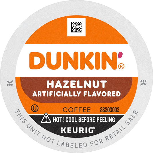 Dunkin' Hazelnut Flavored Coffee, 60 Keurig K-Cup Pods