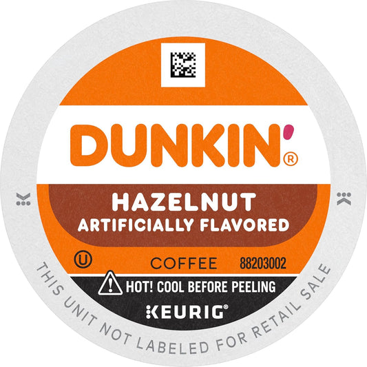 Dunkin' Hazelnut Flavored Coffee, 60 Keurig K-Cup Pods