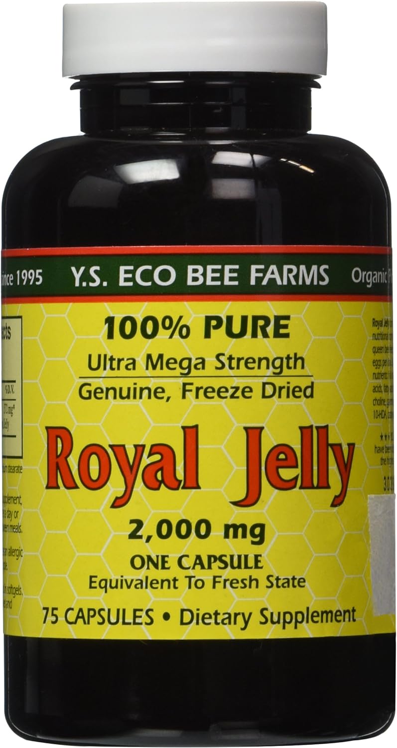 100% Pure Freeze Dried Fresh Royal Jelly - 2000 mg YS Eco Bee Farms 75