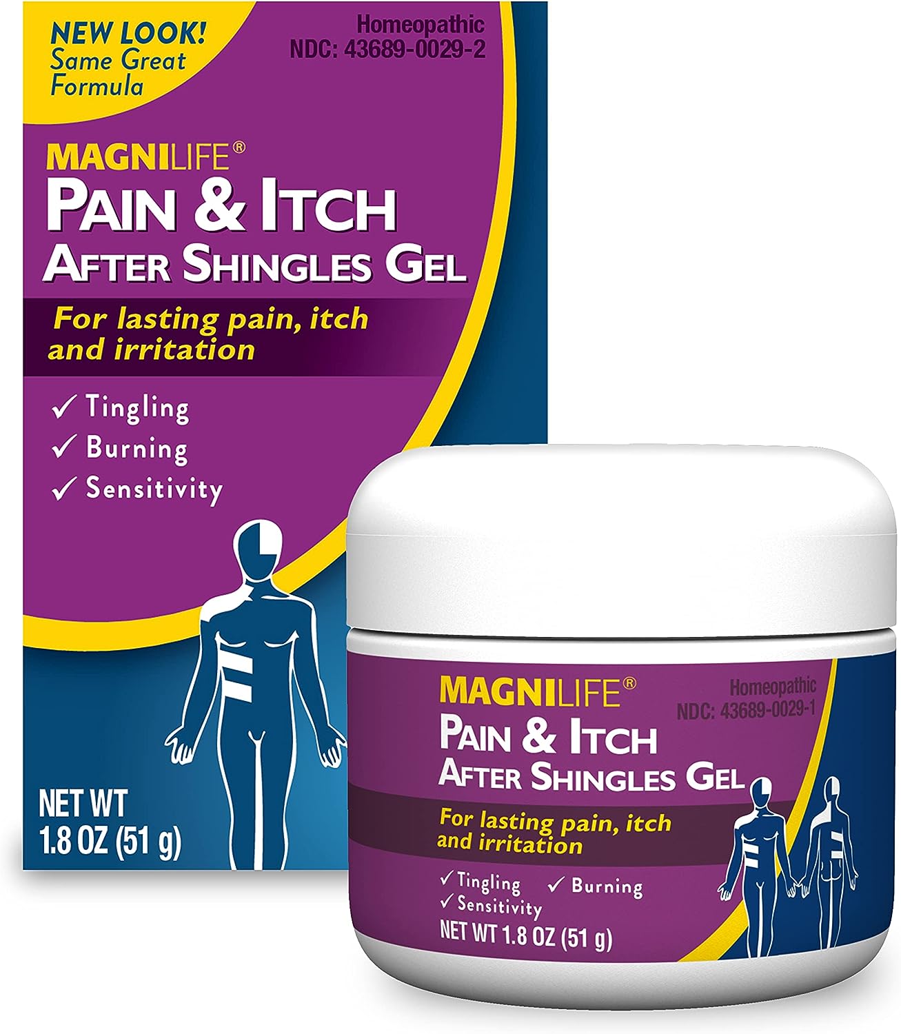 MagniLife Pain and Itch Relief Gel, Naturally Relieve Tingling, Irritation and Sensitivity with Jasmine and Mezereon - 1.8oz