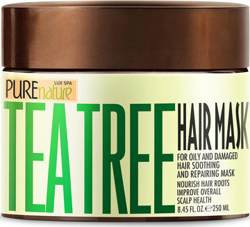 Tea Tree Oil Hair Mask - Conditioner and Deep Moisturizer Treatment for Dry Damaged Hair - With Hydrating Protein for Advanced Repair - Soothing for Itchy Scalps and Dandruff