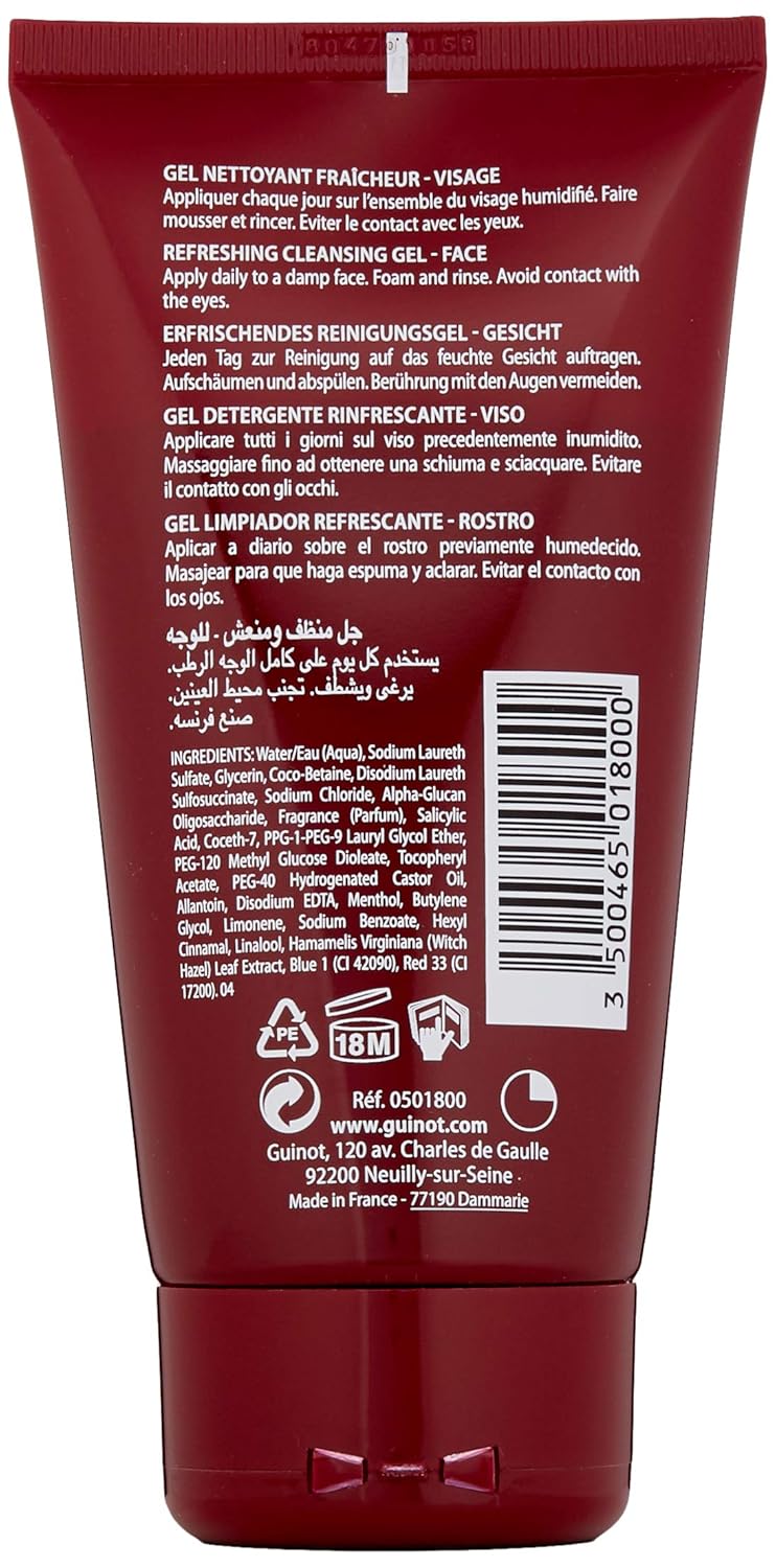Guinot Nettoyant Face Cleansing Gel For Men, 4.4 Oz : Beauty & Personal Care