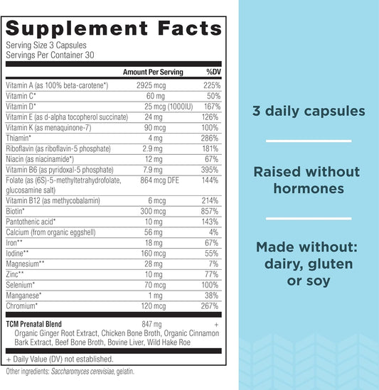 Ancient Nutrition Prenatal Vitamins, Multivitamin For Women With Vitamin C, B12, Magnesium And Folate, Supports Pregnancy And Fertility Health, 90 Ct