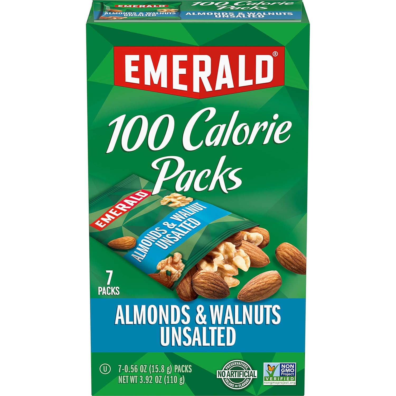 Emerald Natural Walnuts & Almonds 100 Calorie Packs, 7 Count Box