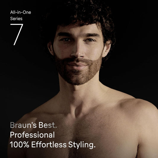 Braun All-In-One Style Kit Series 7 Mgk7410 10-In-1 Grooming Kit For Men, For Beard Trimming, Manscaping, Hair Clipping & More, With Charging Stand & Pouch, Waterproof, Rechargeable