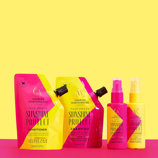 Charles Worthington Sunshine Protect Salt Spray, Sea Salt Spray For Volume, Hair Salt Spray For Women And Men, Salon Salt Spray For Hair To Boost Texture, 50 Ml