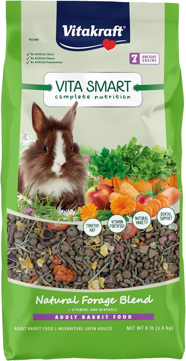 Vitakraft Vitasmart Complete Nutrition Pet Rabbit Food, 8 Lbs