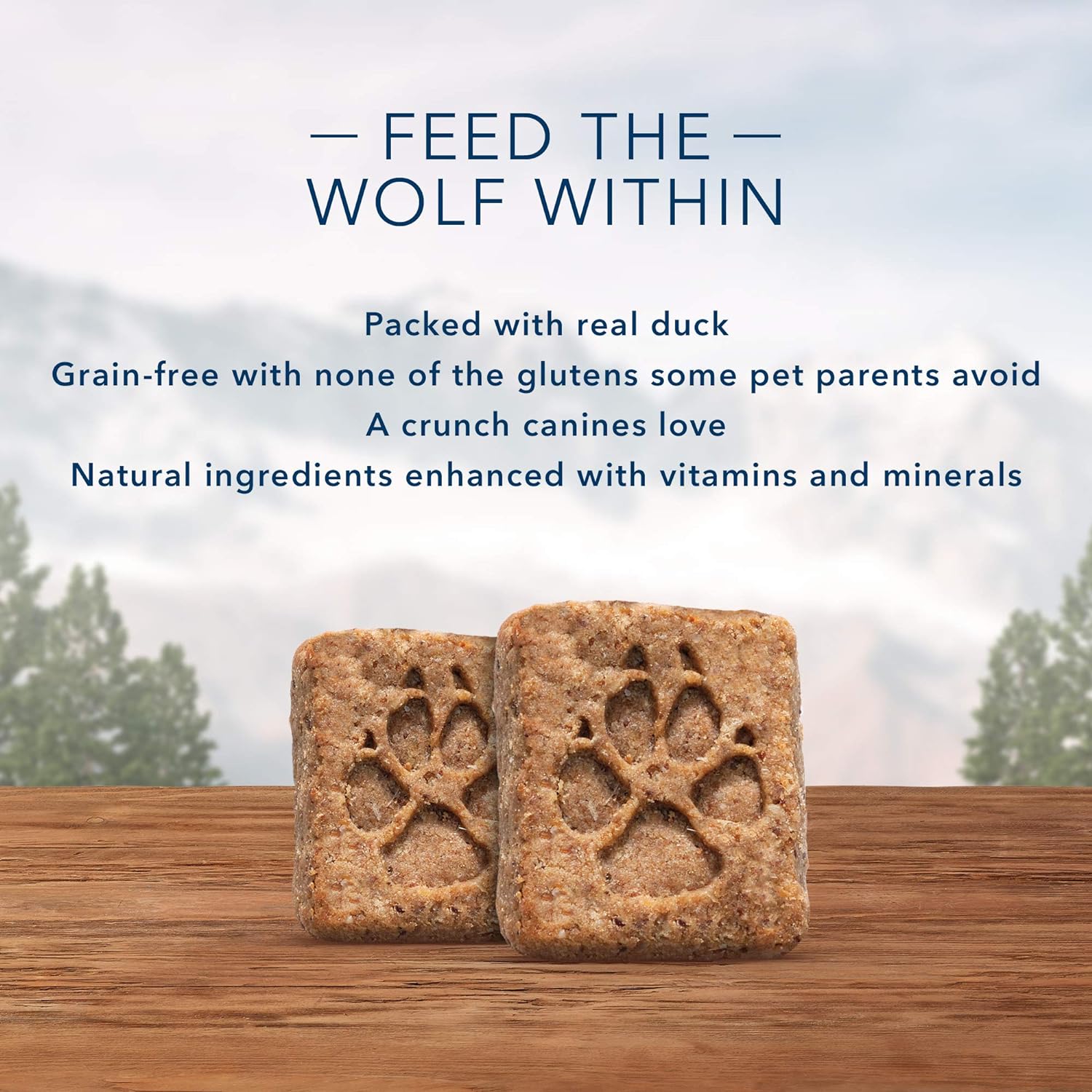 Blue Buffalo Wilderness Trail Treats High Protein Grain Free Crunchy Dog Treats Biscuits, Duck Recipe, 36-oz box : Pet Supplies