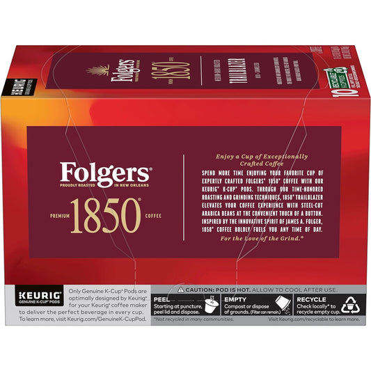 Folgers 1850 Trailblazer Medium-Dark Roast Coffee, 60 Keurig K-Cup Pods