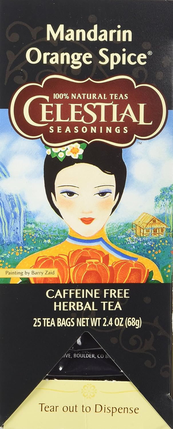 Celestial Seasonings Mandarin Orange Spice Herbal Tea 25 Tea Bags