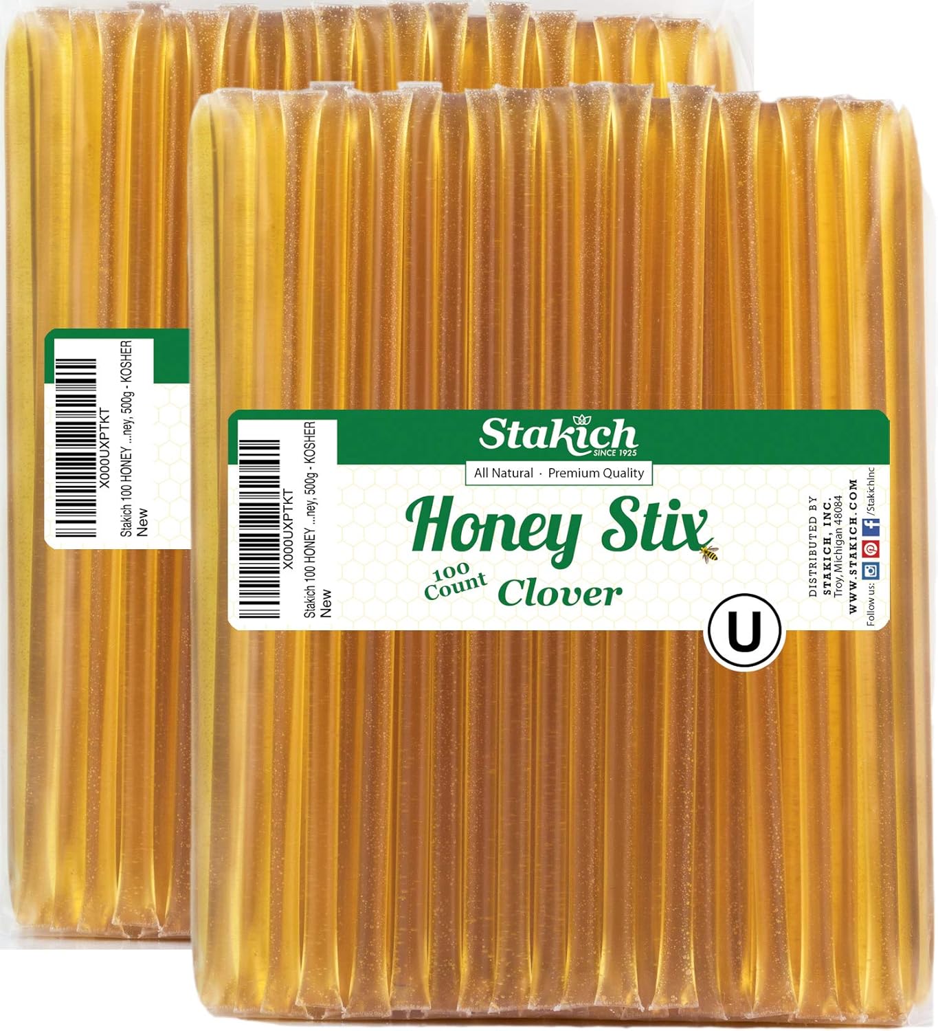 Stakich Clover Honey Stix (200 Count) : Grocery & Gourmet Food