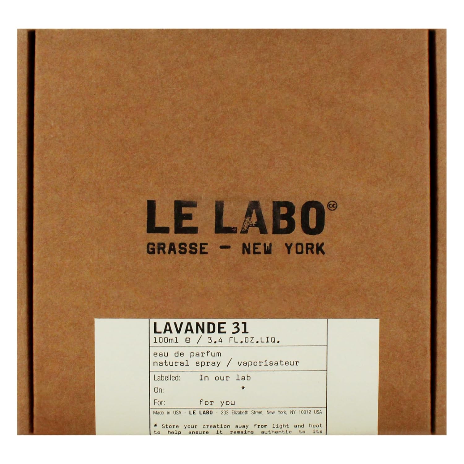 Le Labo Lavande 31 For Unisex - 3.4 Oz Edp Spray : Beauty & Personal Care