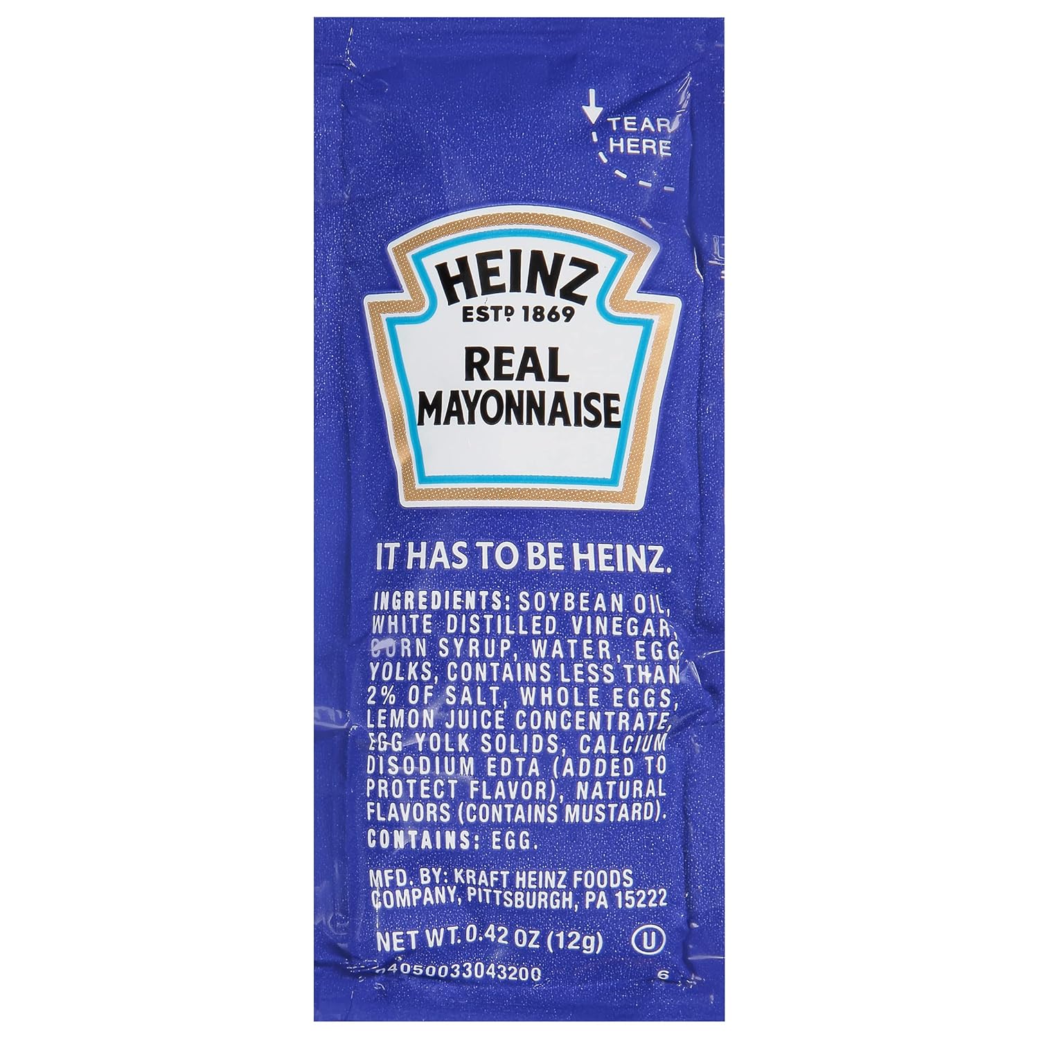 Heinz Real Mayonnaise Single Serve Packet (0.4 Oz Packets, Pack Of 500)