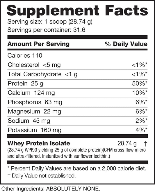NutraBio Whey Protein Isolate Supplement ? 25g of Protein Per Scoop with Complete Amino Acid Profile - Soy and Gluten Free Protein Powder - Zero Fillers and Non-GMO - Raw Unflavored - 2 Lbs