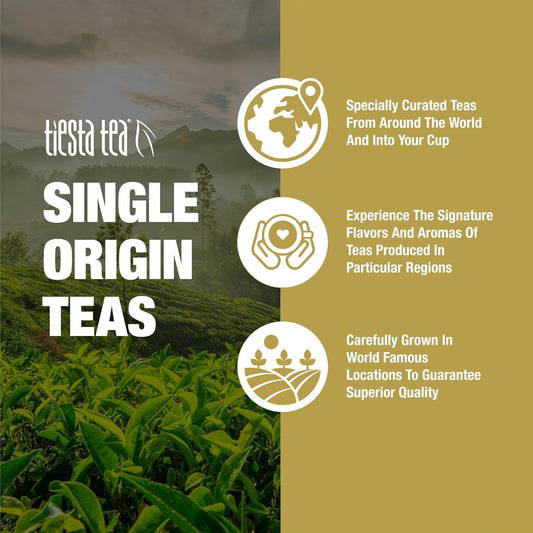 Tiesta Tea - Assam Black Tea | Single Origin Premium Black Loose Leaf Tea From India | 100% Pure Unblended High Caffeinated Tea | Make Hot Or Iced Tea & Up To 200 Cups - 16Oz Resealable Bulk Pouch