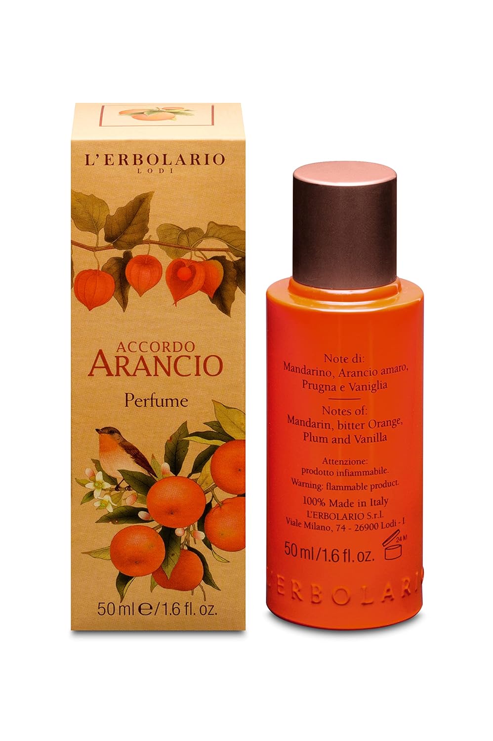 L'Erbolario Accordo Arancio - A Warmth And Vital Energy For Positive Well-Being - Awakens And Soothes Your Senses - An Original And Refined Unisex Scent - Citrus And Creamy - 1.6 Oz Edp Spray : Beauty & Personal Care