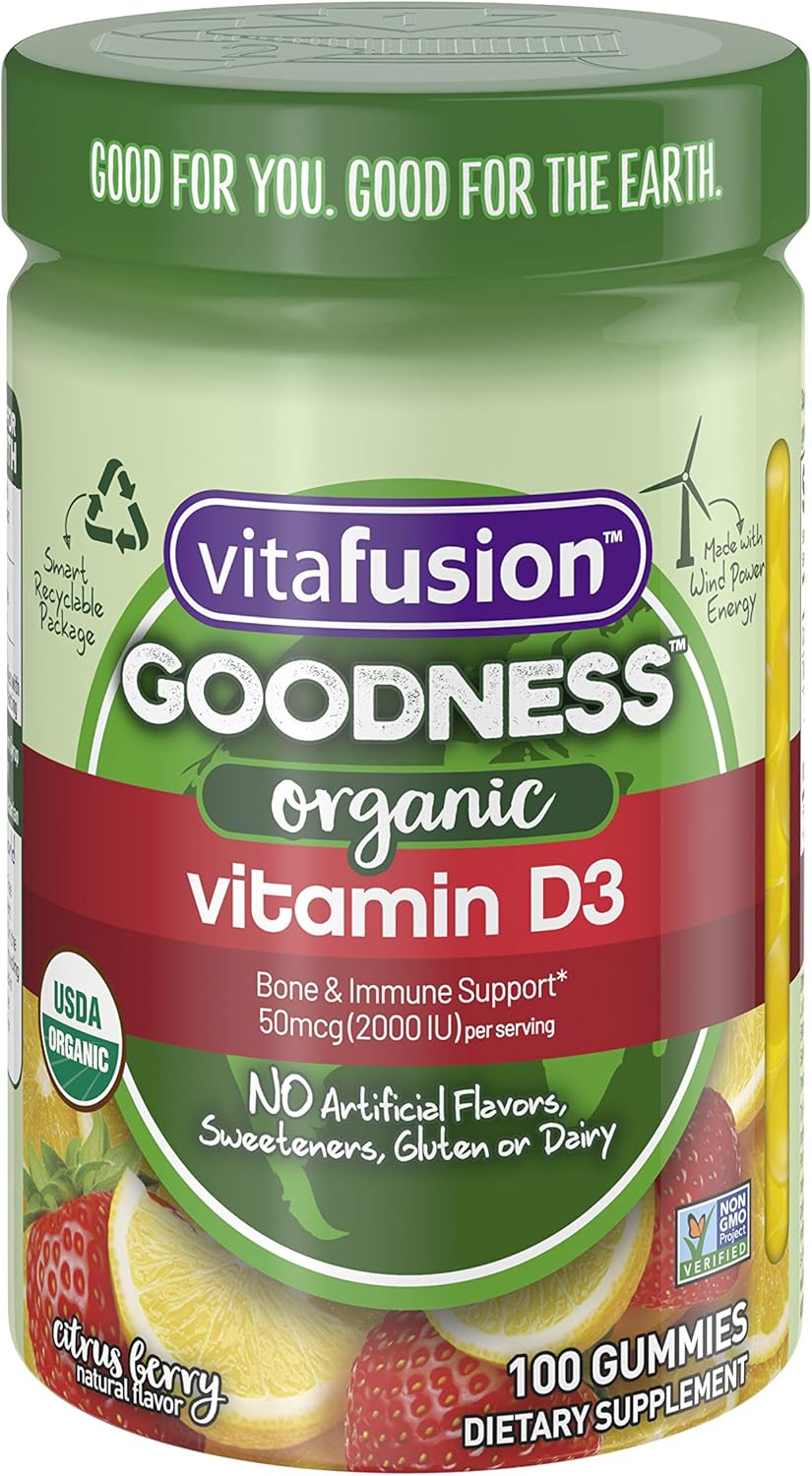 VITAFUSION Goodness Vitamin Gummy D3, 100 