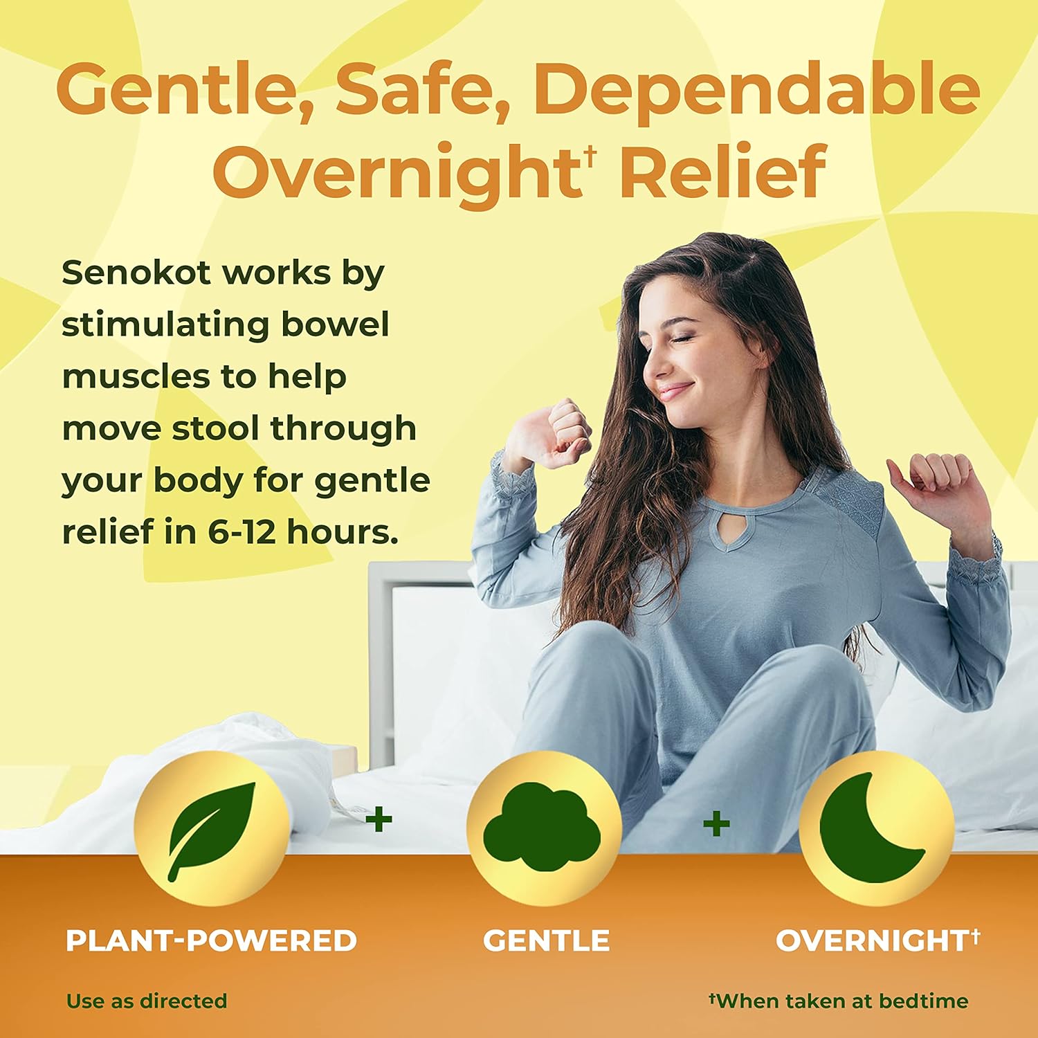 Senokot Extra Strength, 12 Tablets, Natural Vegetable Laxative Ingredient for Gentle Dependable Overnight Relief of Occasional Constipation : Health & Household