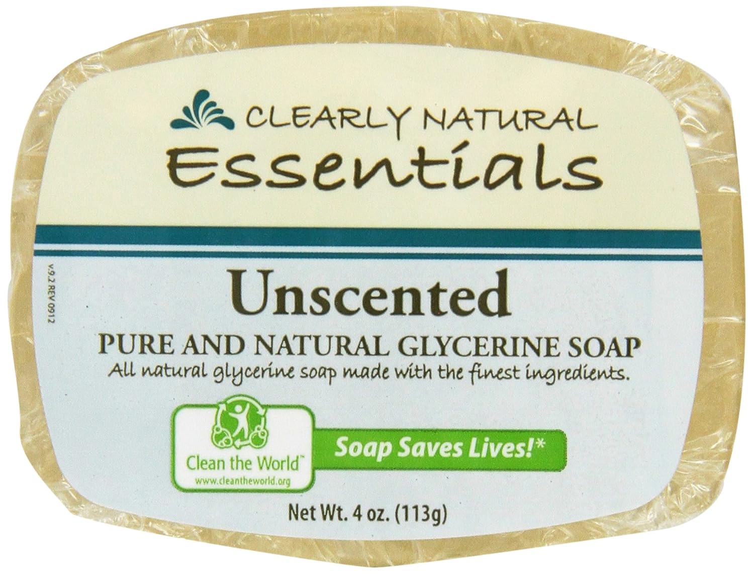 Clearly Natural Glycerine Bar Soap Unscented - 4 Oz 4 Pack