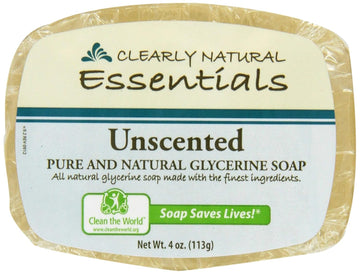 Clearly Natural Glycerine Bar Soap Unscented - 4 Oz 4 Pack