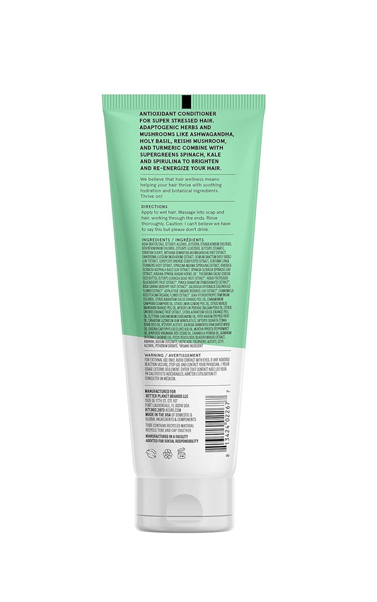 Acure, Juice Cleanse Supergreens Adaptogens 100 Vegan Antioxidant For Stressed Hair Ashwagandha Spirulina Kale Spinach Brightens Reenergizes Hair, Conditioner, 8 Fl Oz