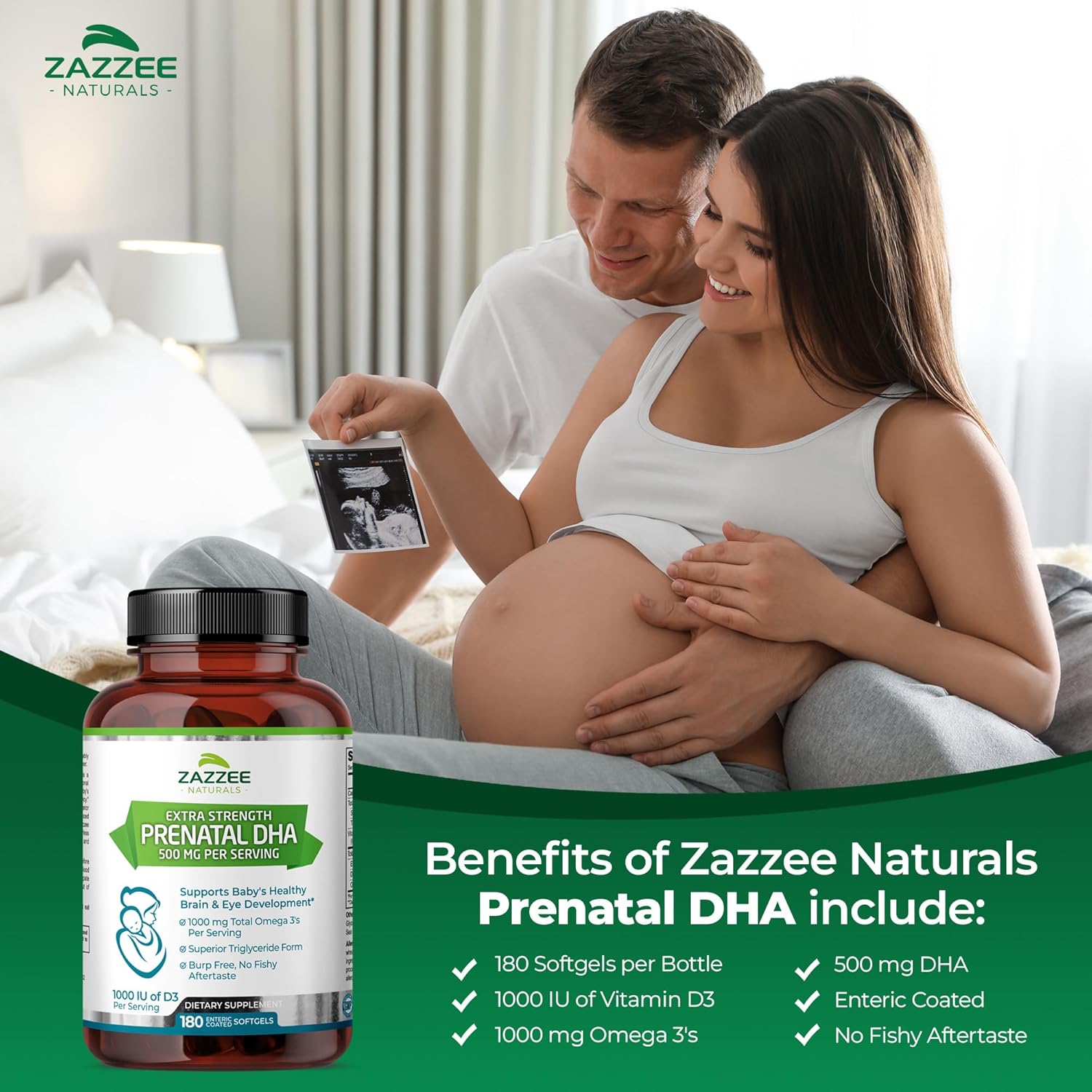 Zazzee Myo-Inositol Powder and Extra Strength Prenatal DHA : Health & Household