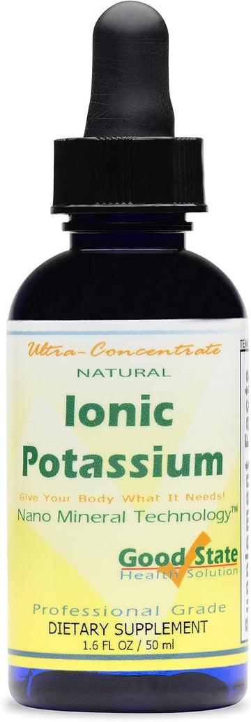 Good State Liquid Ionic Minerals - Potassium Ultra Concentrate - (10 Drops Equals 50 Mg) (100 Servings Per Bottle) Dietary Supplement 1.6 Fl.Oz/50Ml