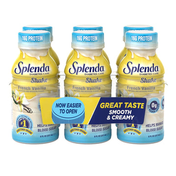 Splenda Diabetes Care Shakes - Meal Replacement Shake, 8 Fluid Ounces Per Bottle (French Vanilla, 6 Pack)