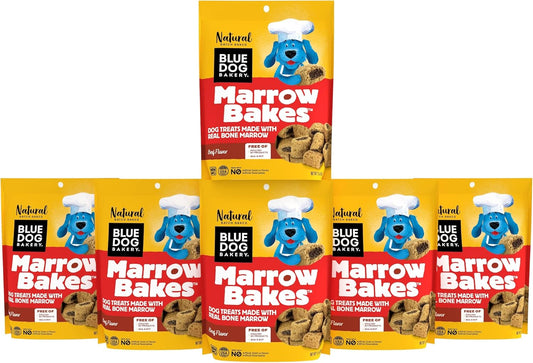 Blue Dog Bakery Natural Dog Treats, Marrow Bakes, Real Bone Marrow, Beef Flavor, 12Oz, 6 Count