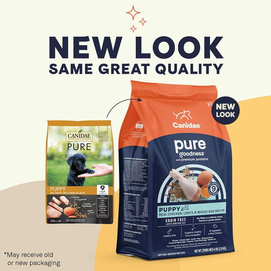 Canidae Pure PUPPY Real Chicken, Lentil & Whole Egg Recipe Dry Dog 12 LB