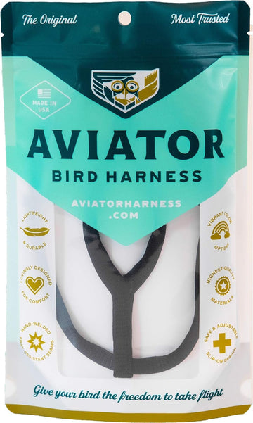 The AVIATOR Pet Bird Harness and Leash: X-Large Black?95-0135-BK