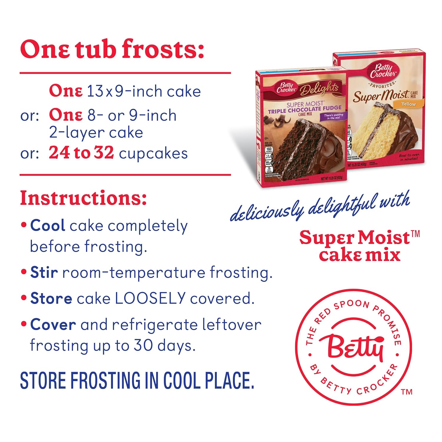 Betty Crocker Rich & Creamy Milk Chocolate Frosting, Gluten Free Frosting, 16 oz (Pack of 8) : Dessert Icings : Grocery & Gourmet Food