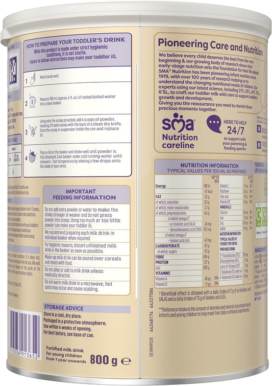 Sma Advanced 3 Growing Up Baby Milk Powder, 1-3 Years, 800G (Pack Of 1)