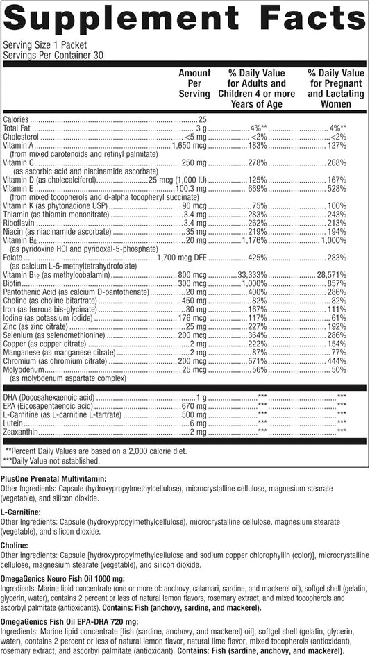 Metagenics Plusone Daily Prenatal Packs (30 Packets)