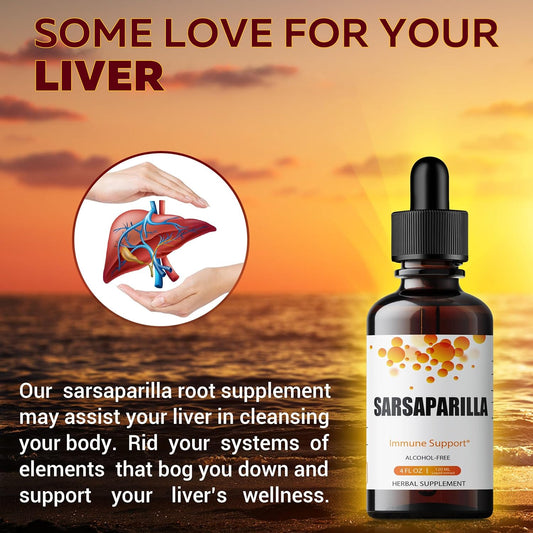 Fablab Sarsaparilla Root Tincture - Herbal Supplement For Detox And Immune Support - 4 Fl Oz - Alcohol-Free - Non-Gmo - Supports Healthy Skin, Hormone Balance, And Digestion